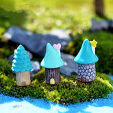 Fairy Garden Set: Moss, Tree House, Fairy, Fence, and Animals